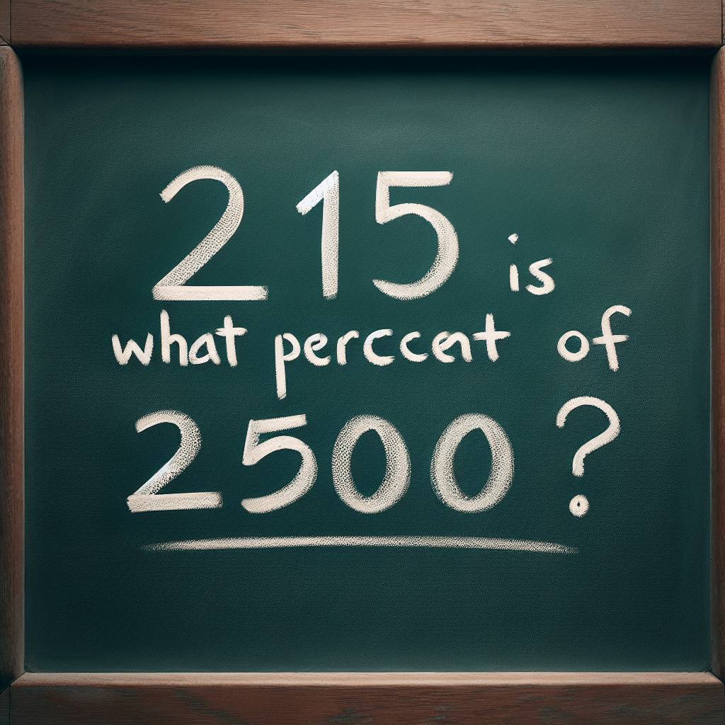 215 is what percent of 2500