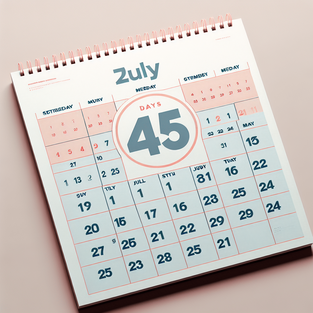 What is 45 days after 7/25/24