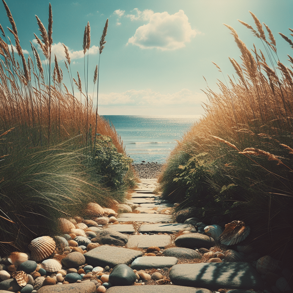 Narrow stone path sea what is it called