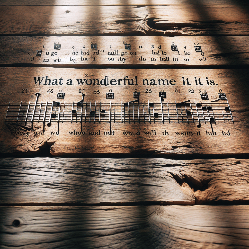 What a wonderful name it is hillsong chords