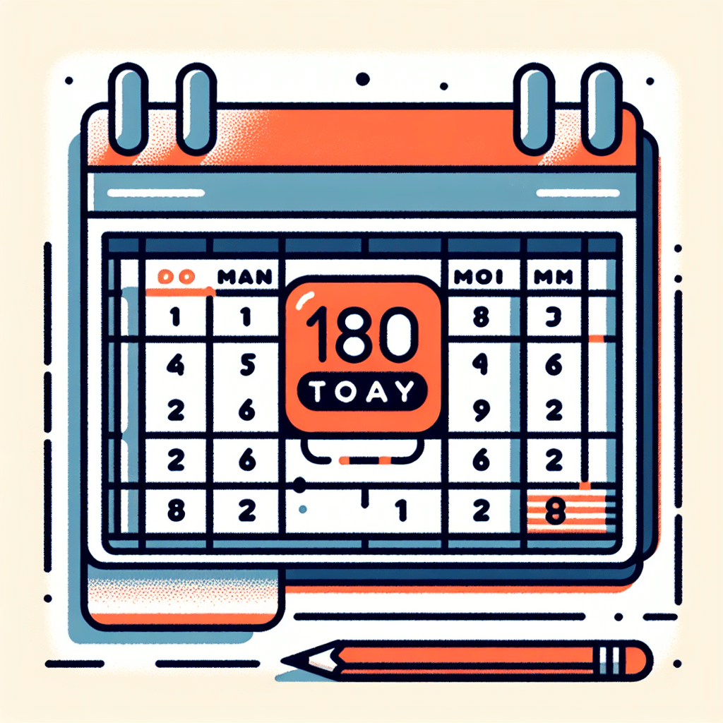 What day is 180 days from day