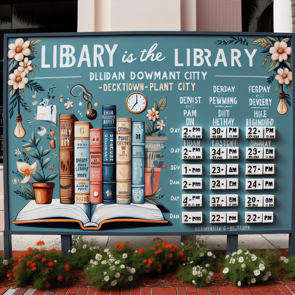 What days is the library from downtown plant city open