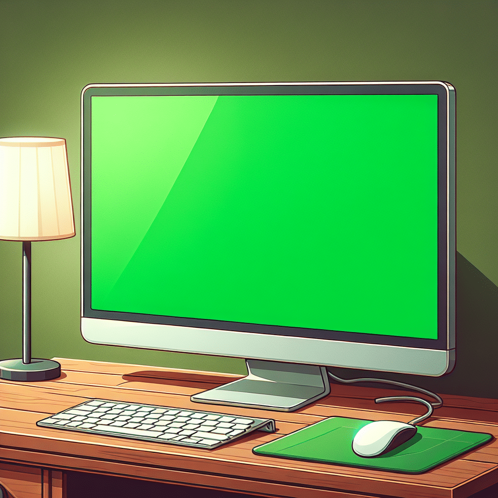 What does it mean when your pc is green screen