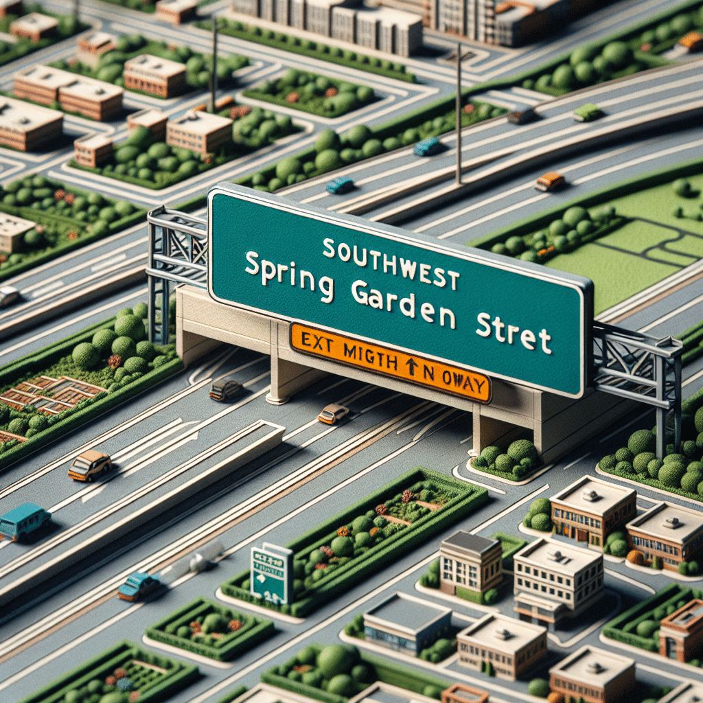 What exit is southwest spring garden street