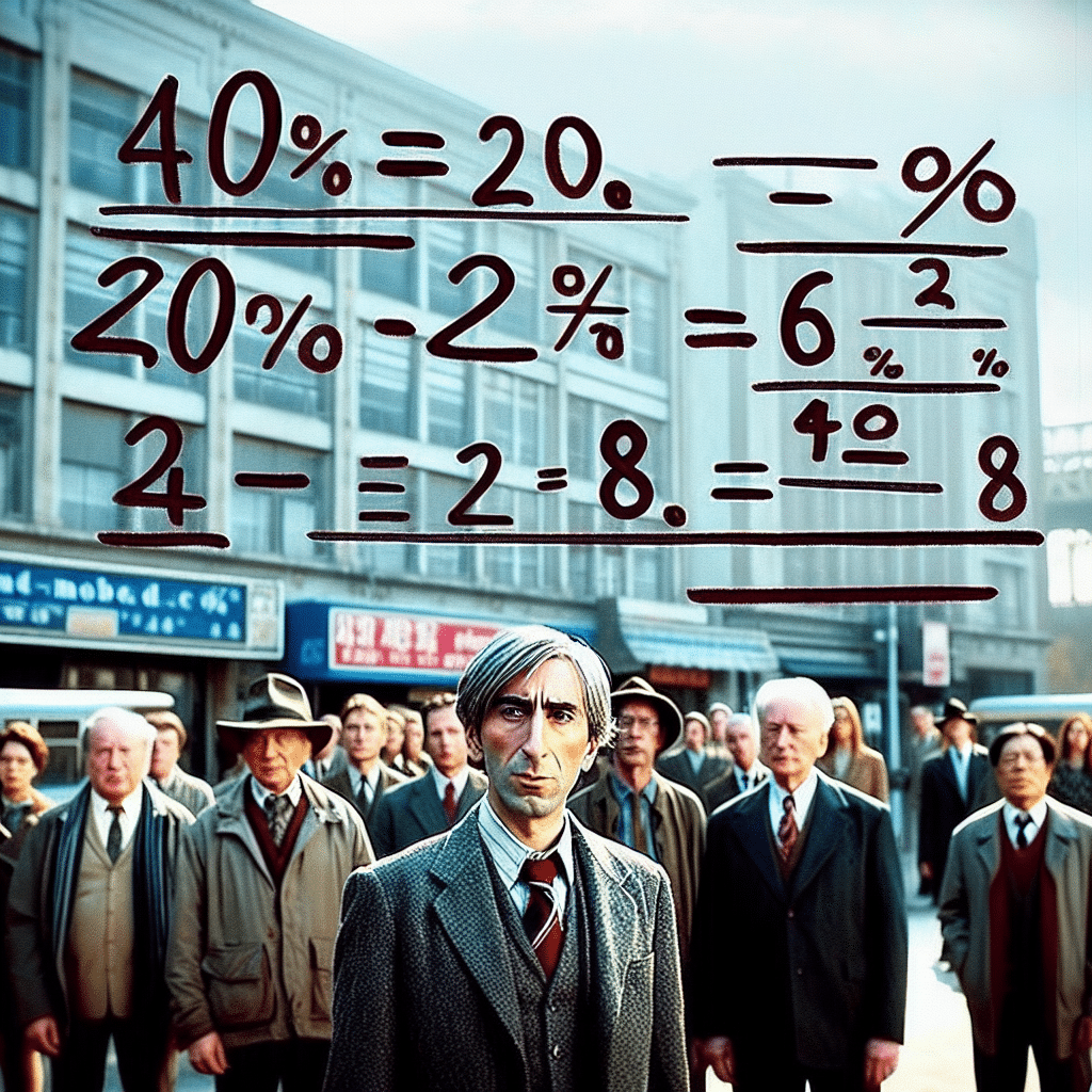 What is 40 percent of 20