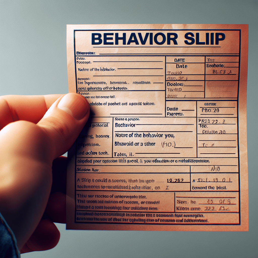 What is a behavior slip