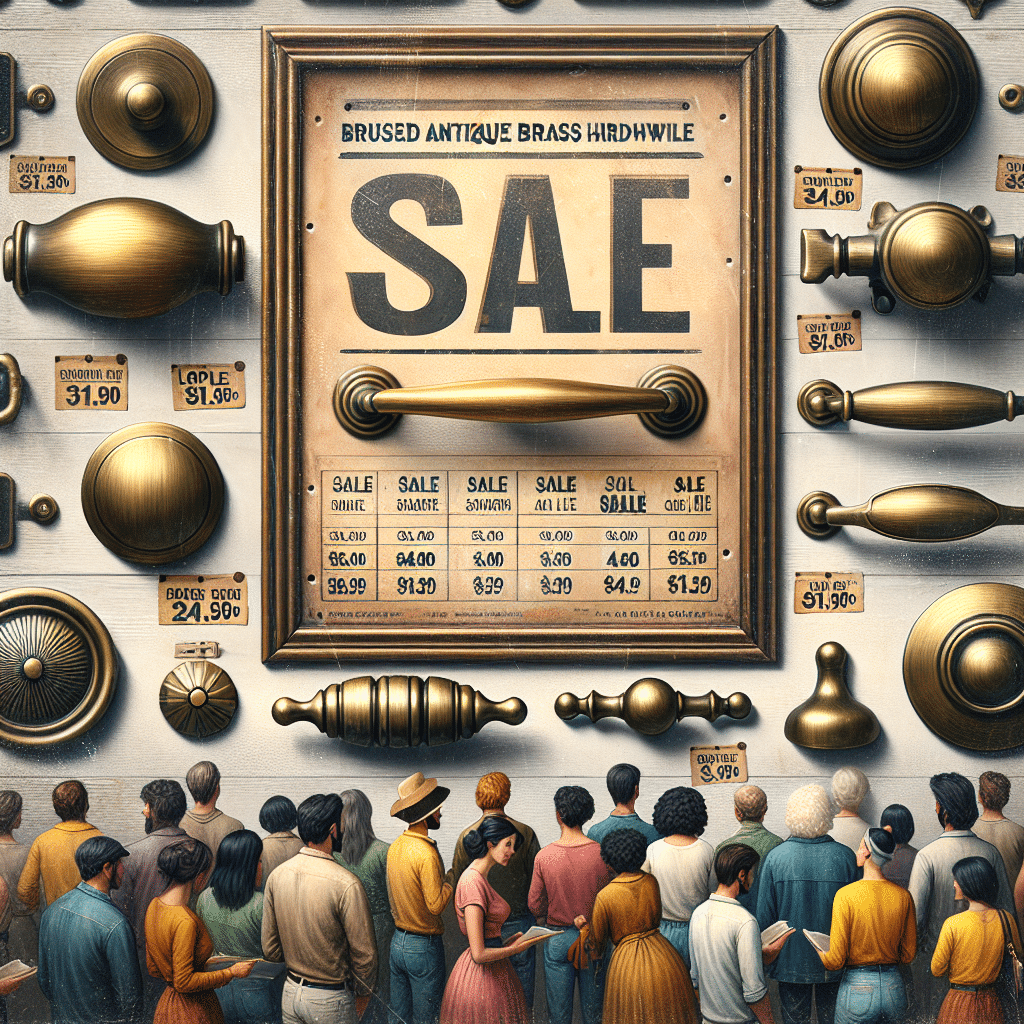 What is a brushed antique brass cabinet hardware sale