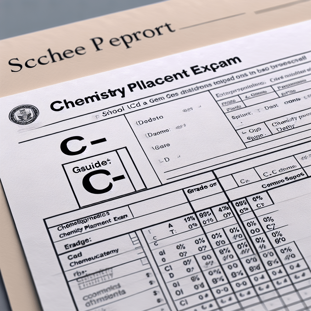 What is a c- in the ucd chemistry palcement exam