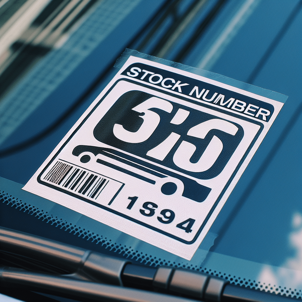 What is a in the stock number of the car