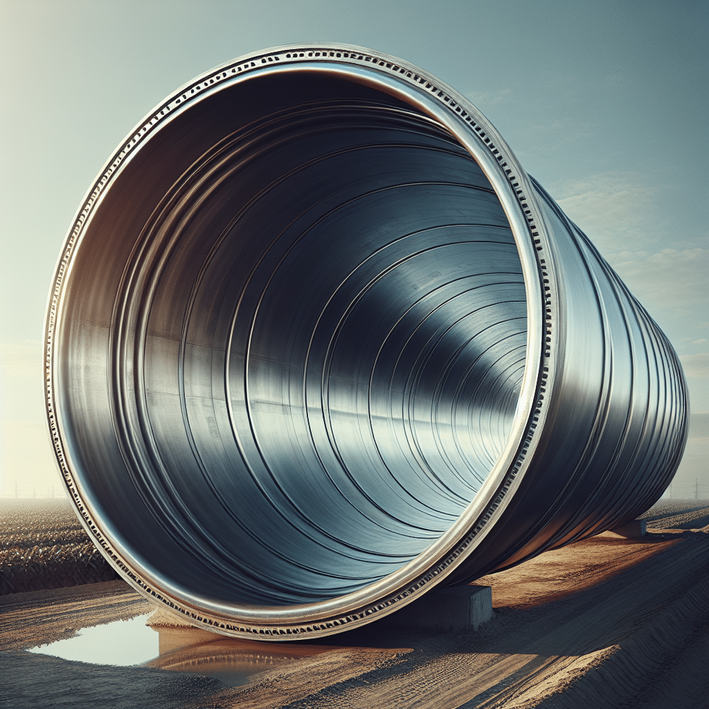 What is a large steel irrigation pipe called