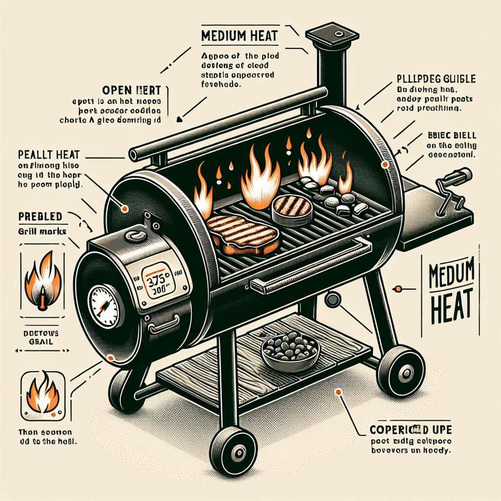 What is a medium fire on a pellet grill
