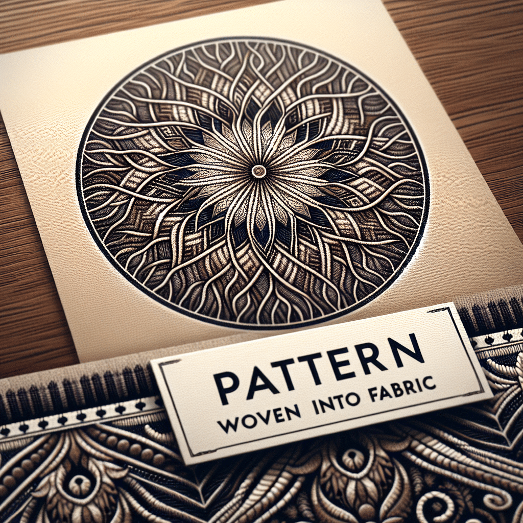 What is a pattern woven into a fabric called