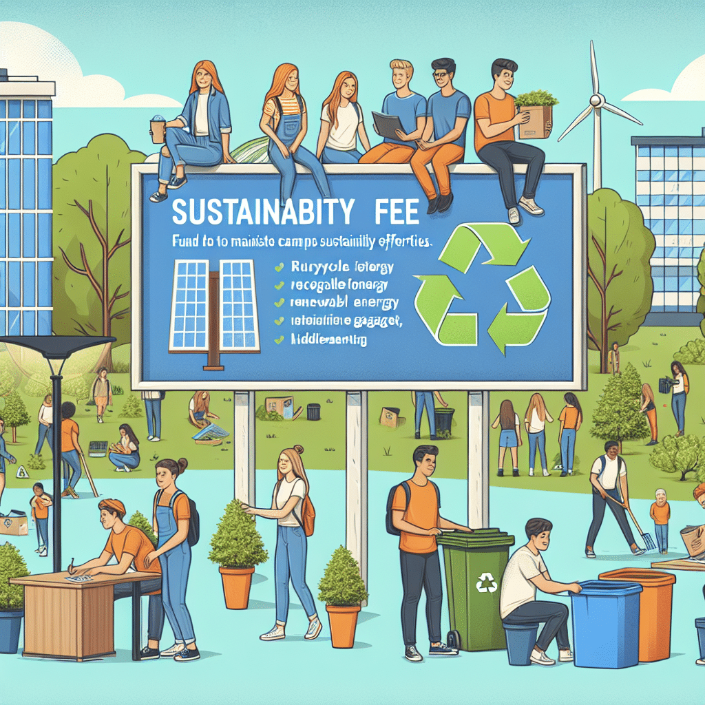 What is a sustainability fee in college