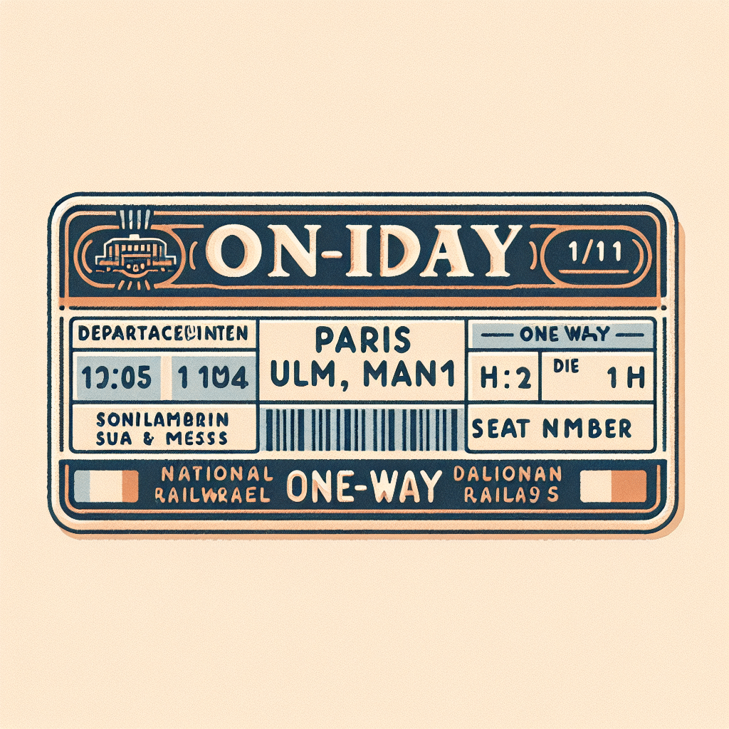 What is a train ticket from paris to ulm germany