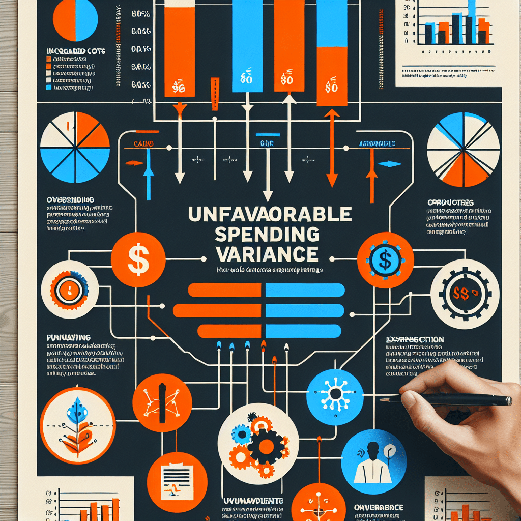 What is an unfavorable spending variance would be caused by