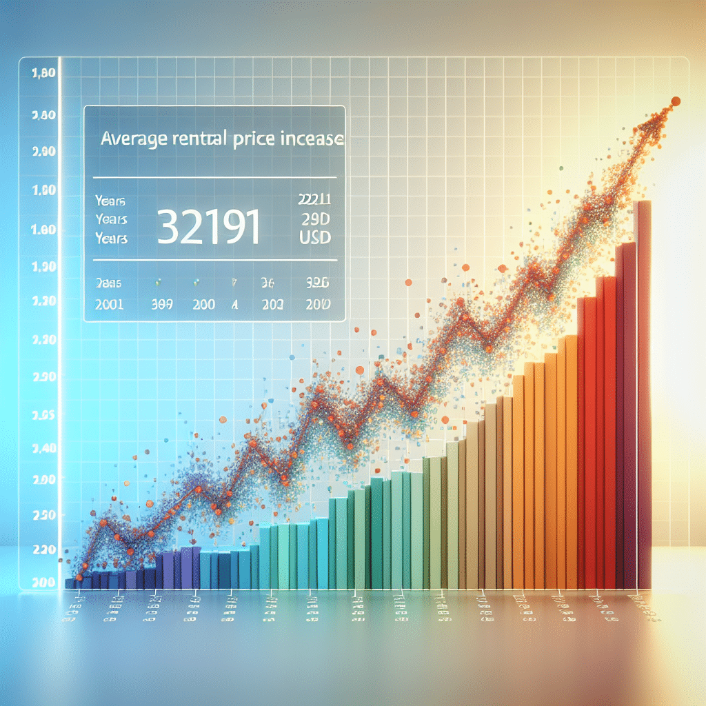 What is average rental increase in 32011 zip code