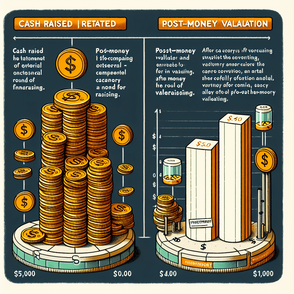What is cash raised vs post money