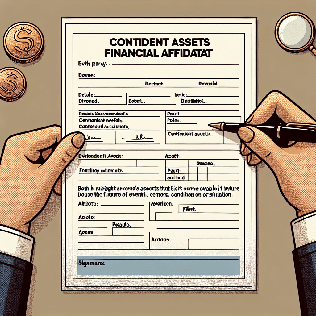 What is contingent assets financial affidavit divorce