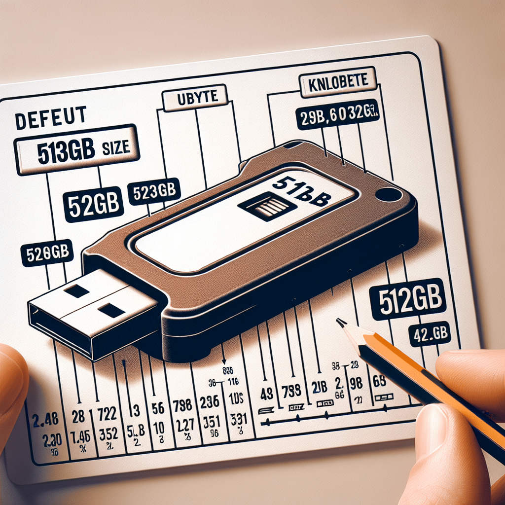 What is default kilobyte size for 512gb usb drive