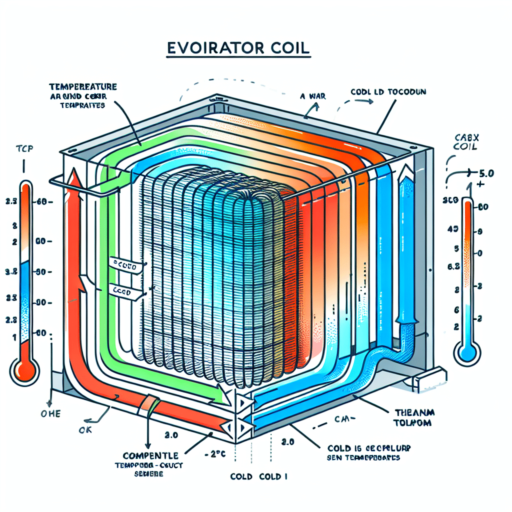 What is evaporator coil temp in box cooler