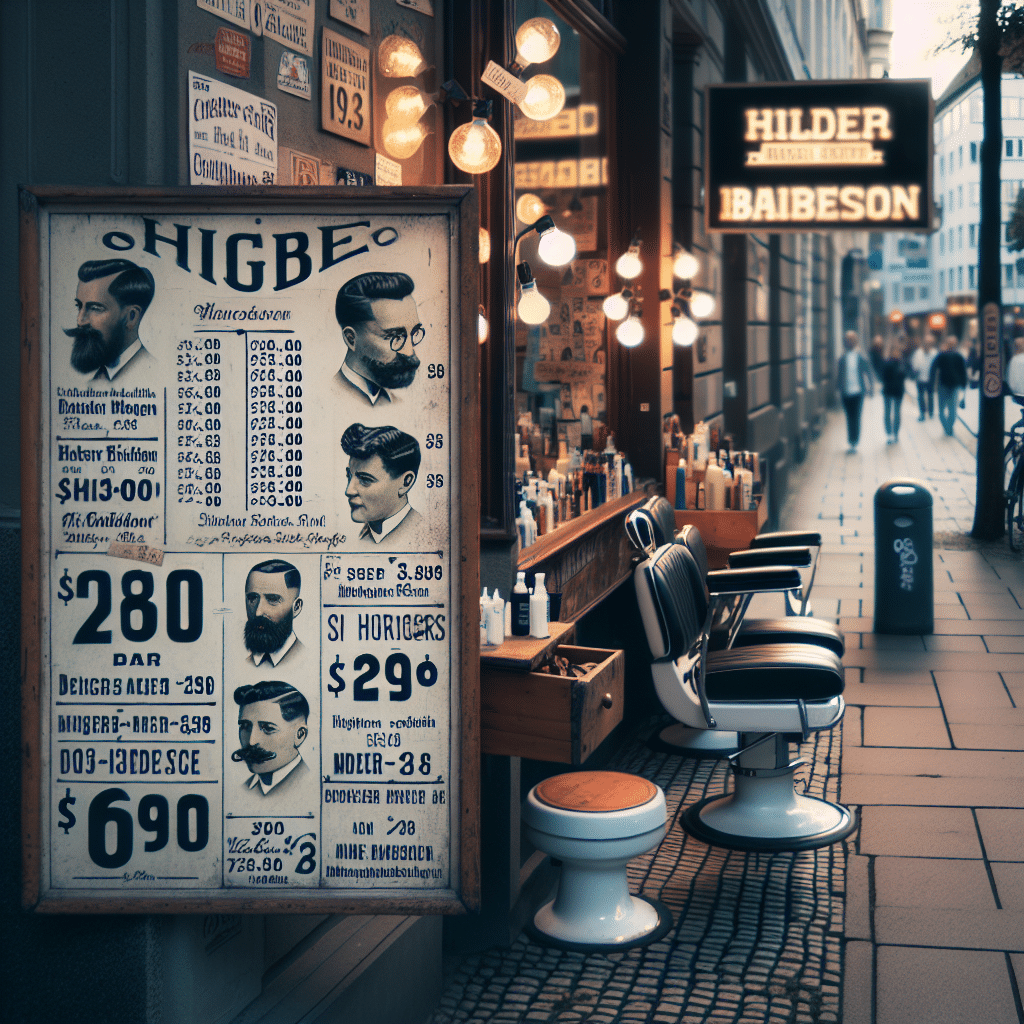 What is heads up in hamburg charge for haircut