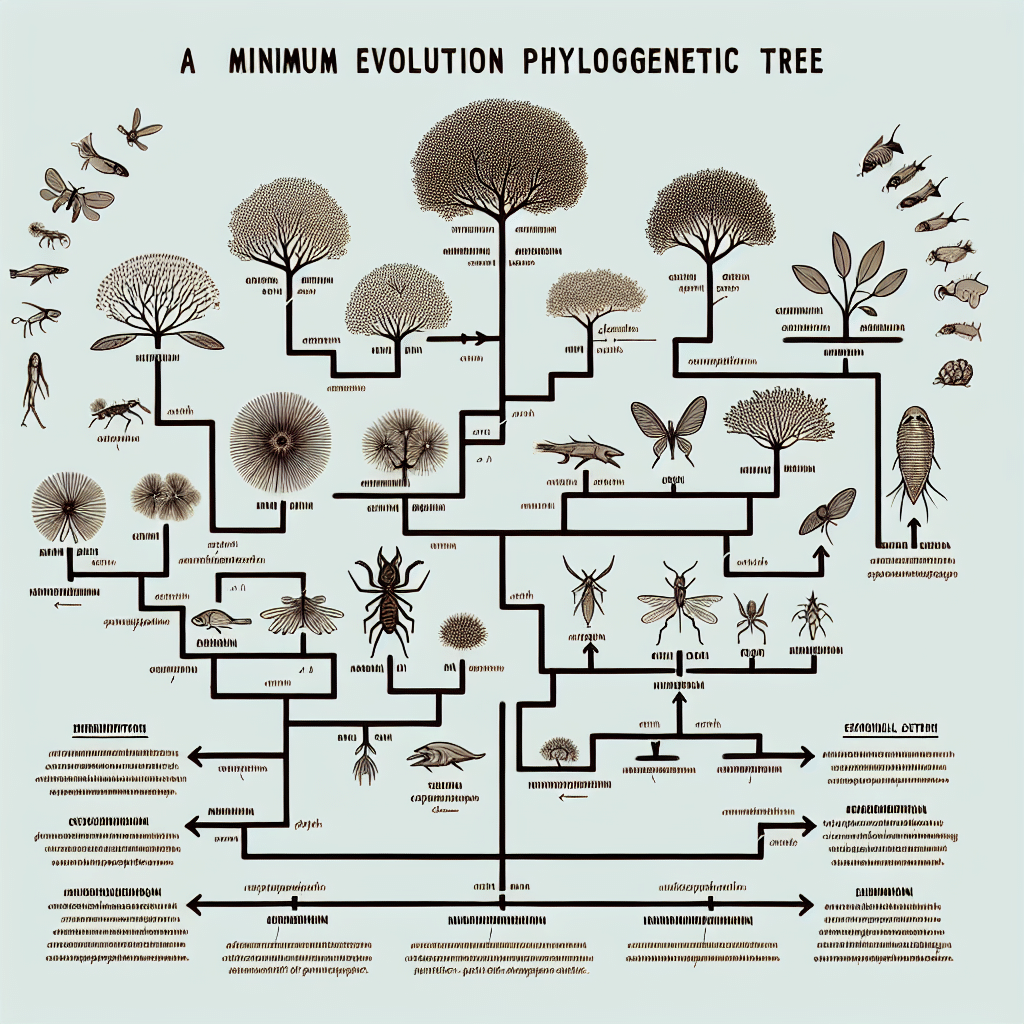 What is minimum evolution phylogenetic tree how does it work