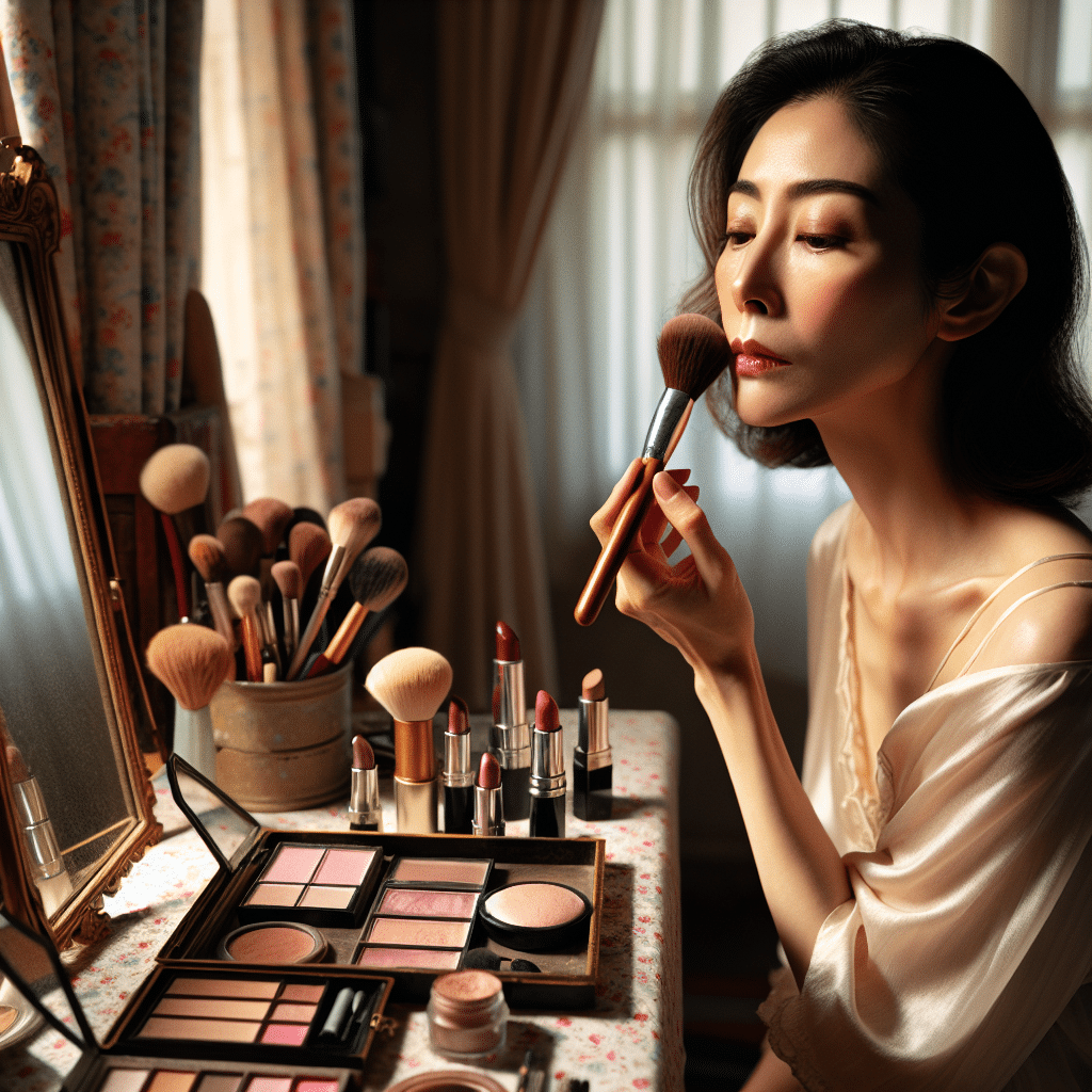 What is of put makeup on before going outside