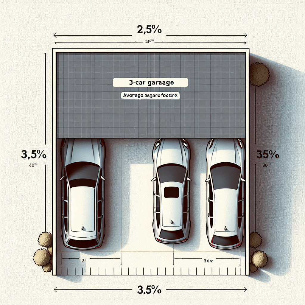 What is the average sq for 3 cars garage