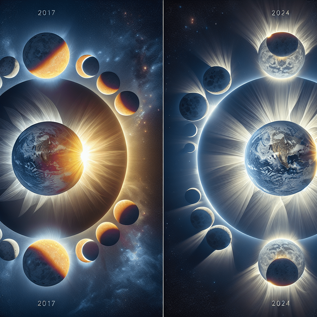 What is the difference between 2017 and 2024 eclipse