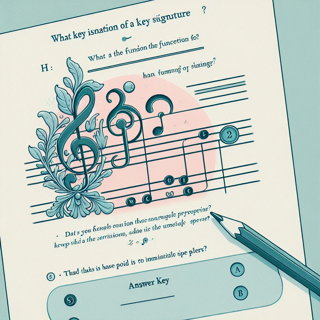 What is the function of a key signature quizlet