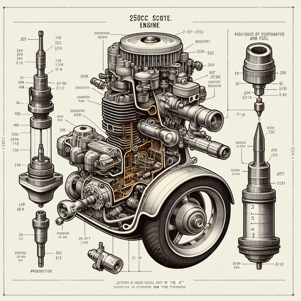 What is the jet size on a 250 scooter engine