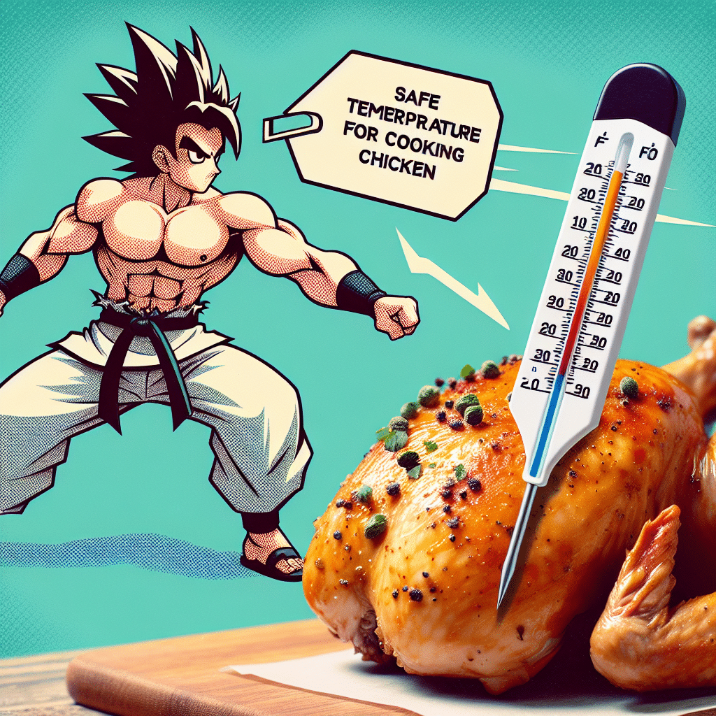 What is the safe temperature for cooking chicken goku