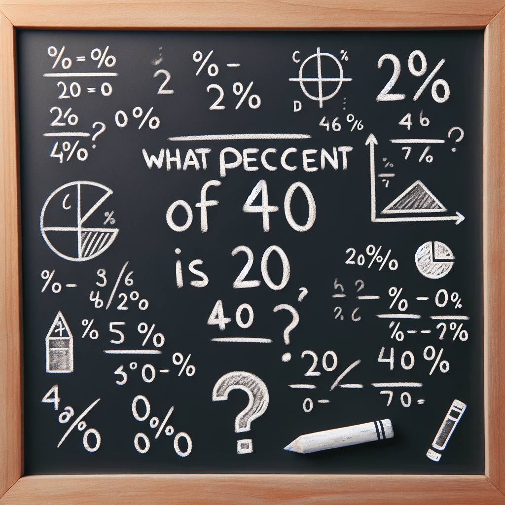What percent of 20 is 40