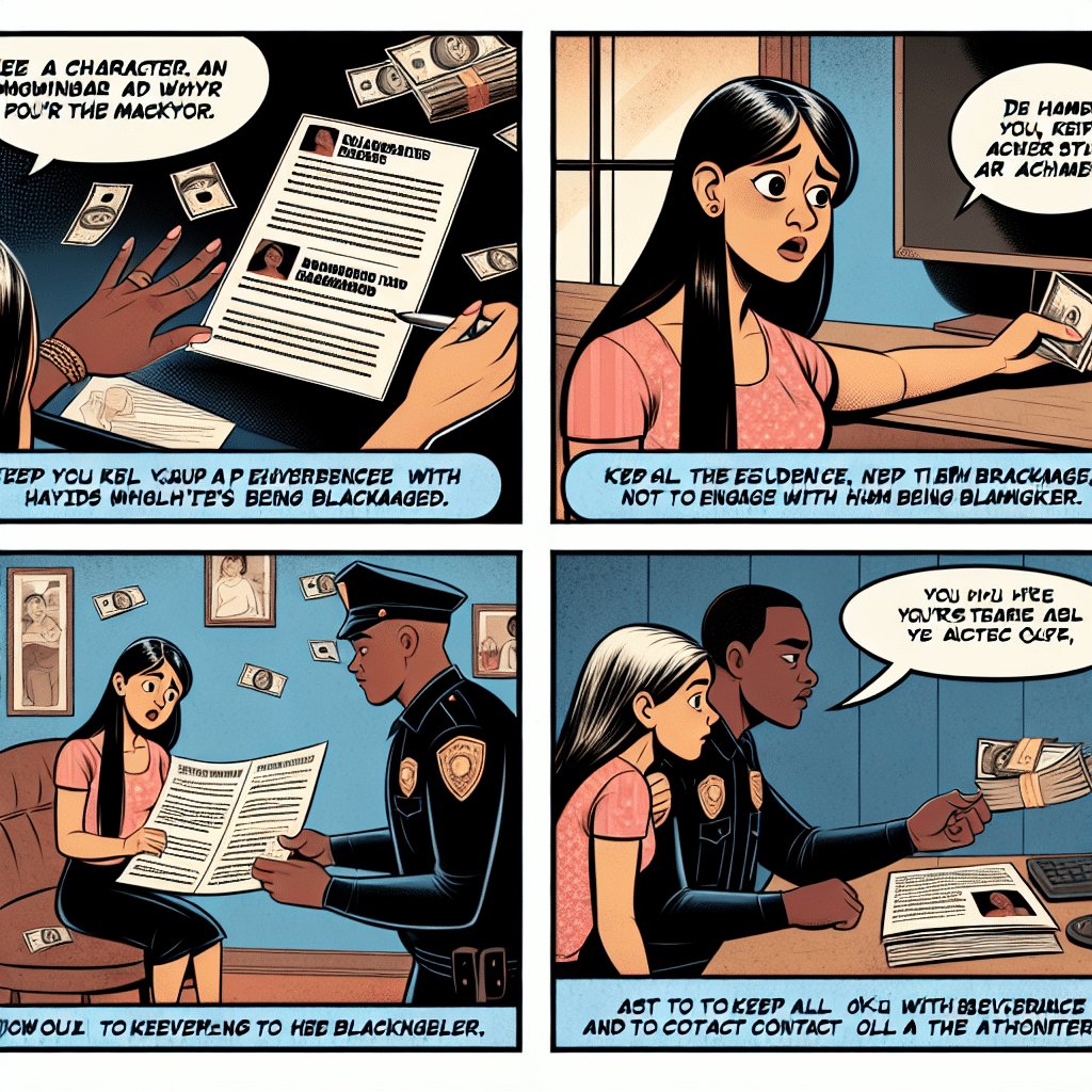 What to do if someone is blackmailing you