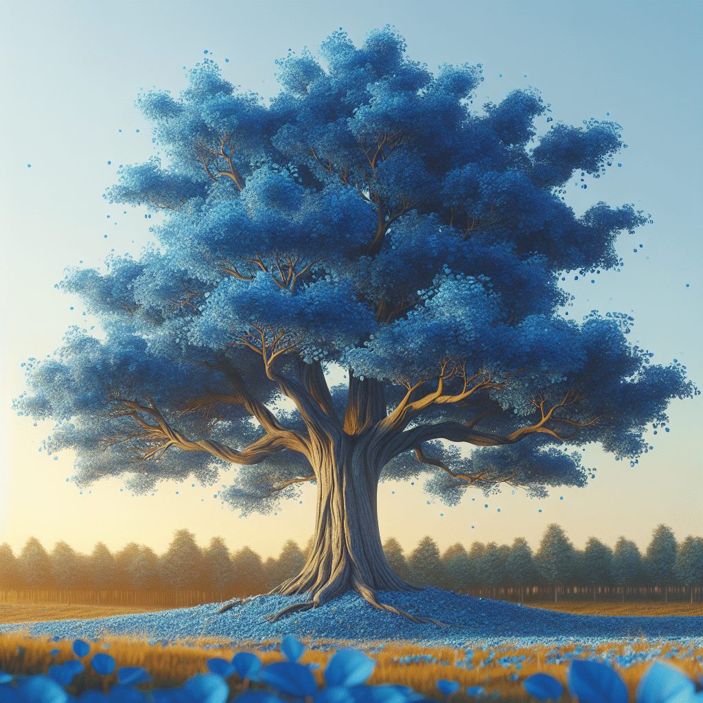 What tree is naturally blue