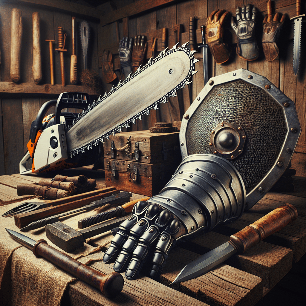 What weapon is good against a chainsaw