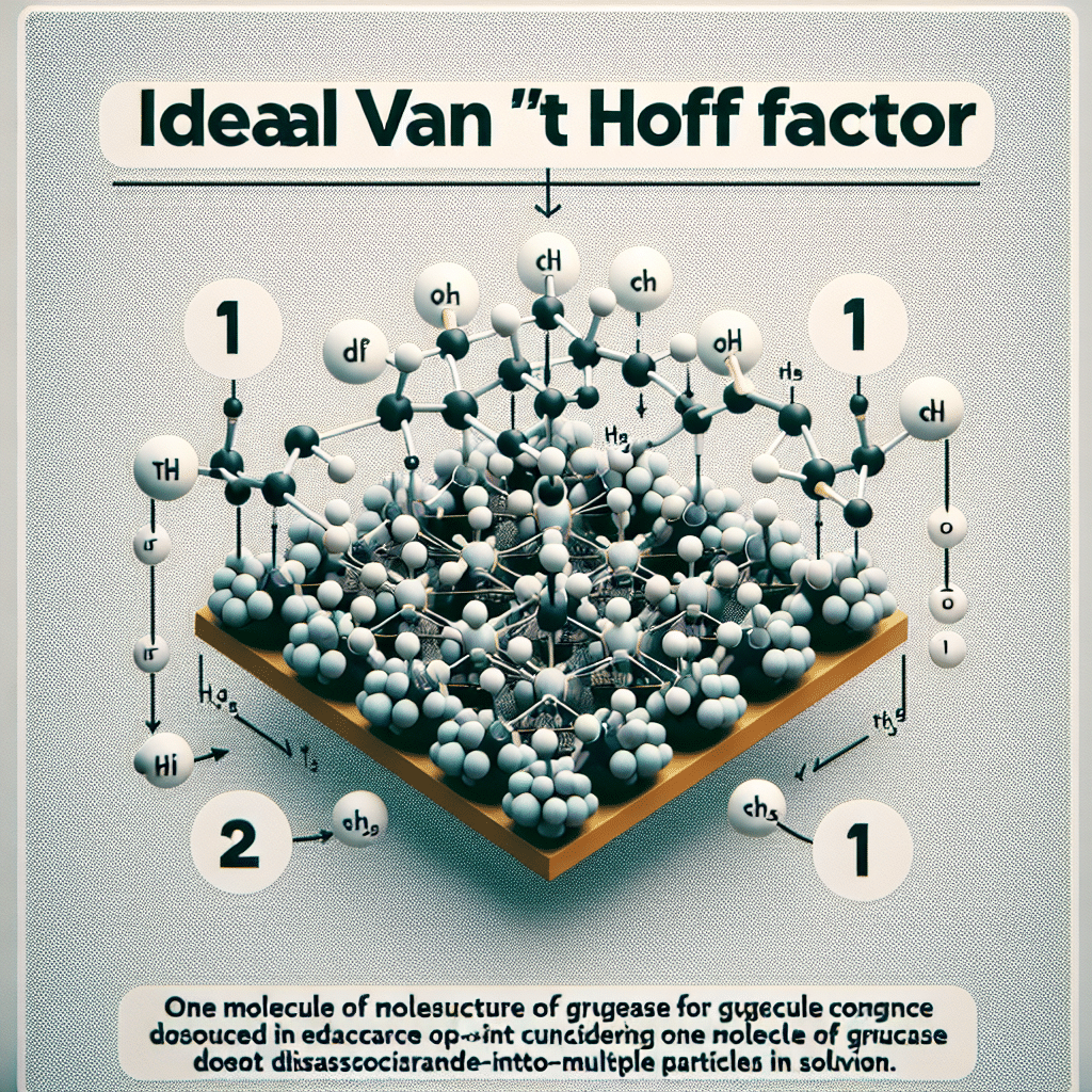 What is the ideal vant hoff factor for glucose