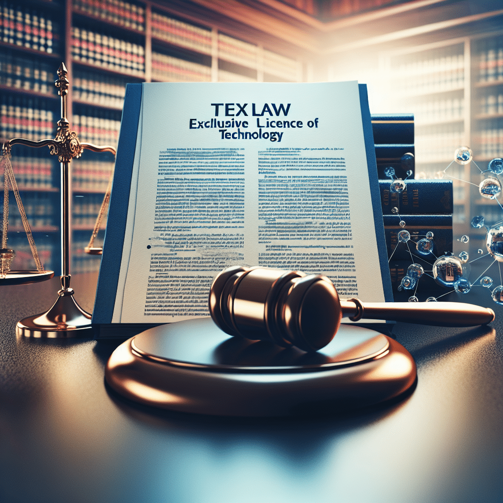 What is texas law on an exclusive license of technology