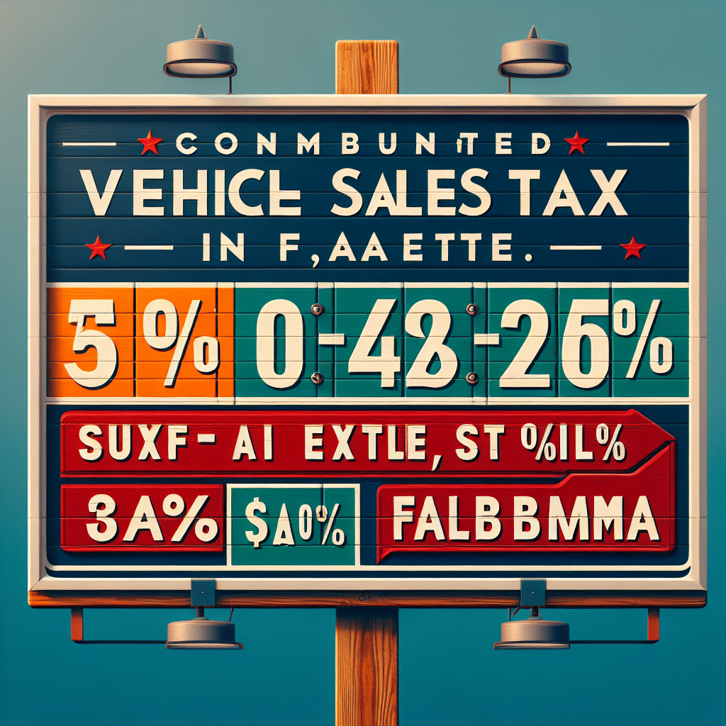 What is the combined vehicle sales tax in fayette alabama