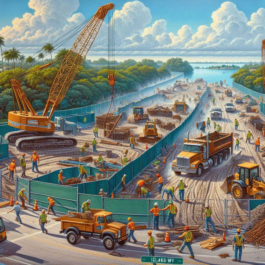 What is the construction on island way in jupiter