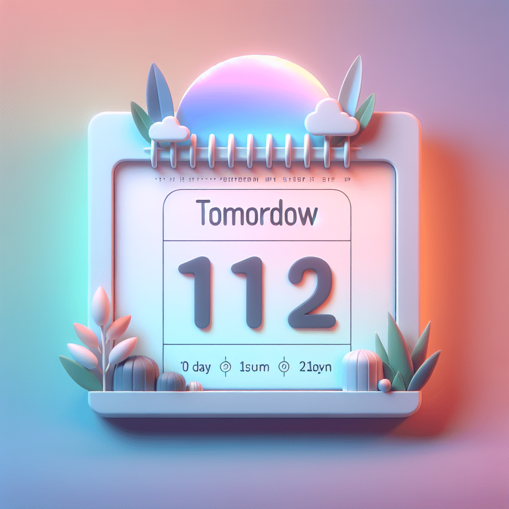 What is the date for tomorrow