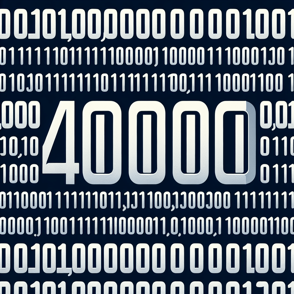 What is the decimal equivalent of 40000