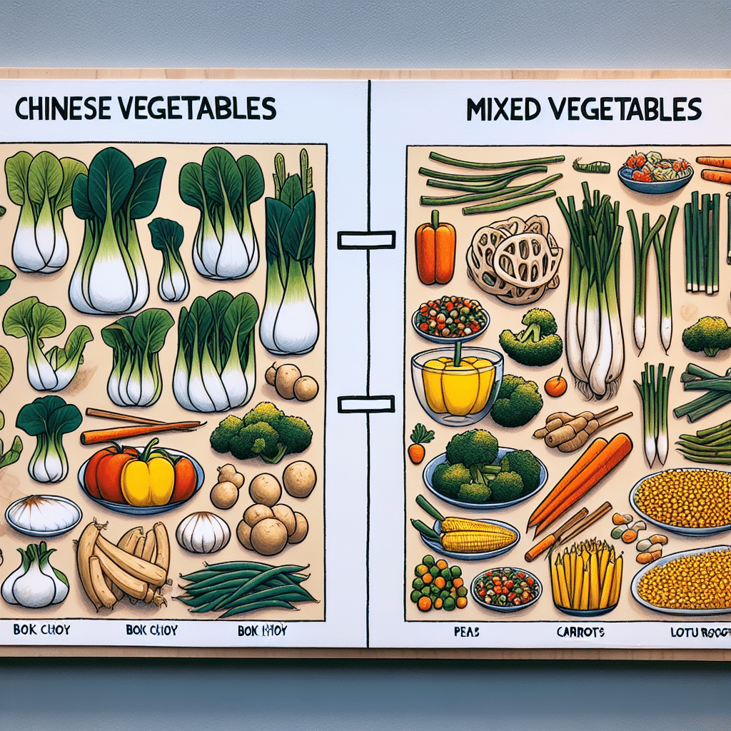 What is the difference between chinese vegetable and mixed vegetable