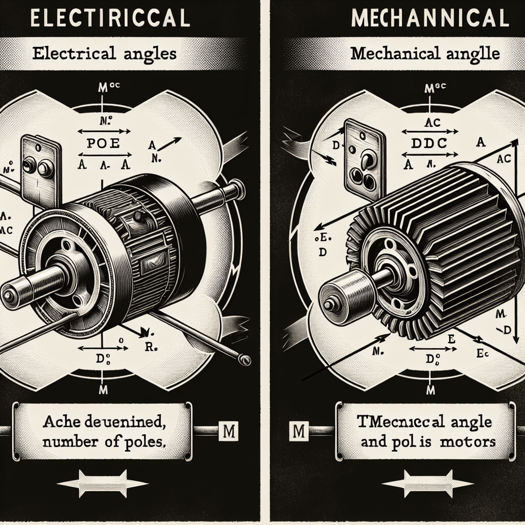 What is the difference between electrical and mechanical angle