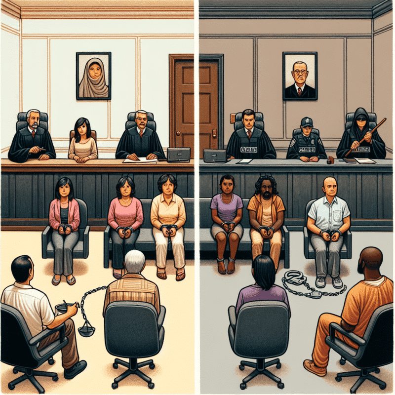 What is the difference between family court and criminal court