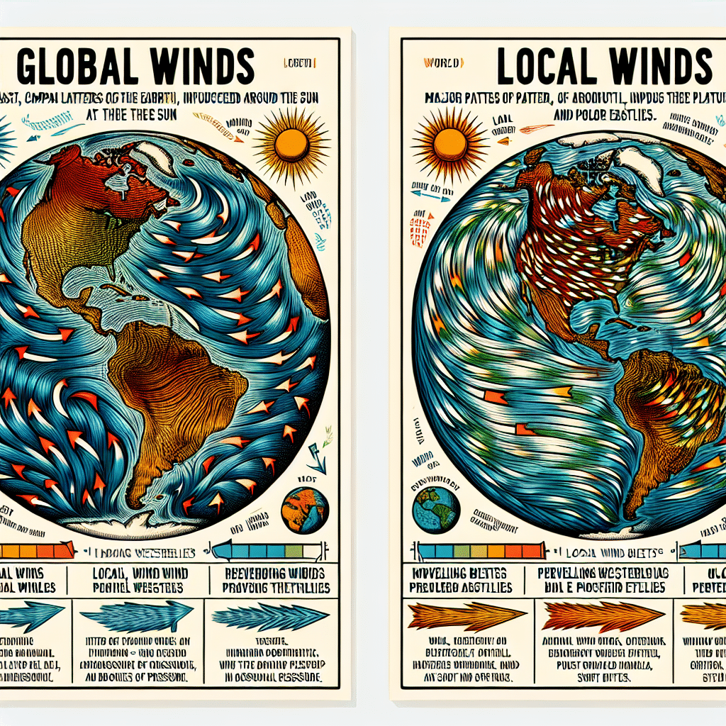 What is the difference between global wind and local wind