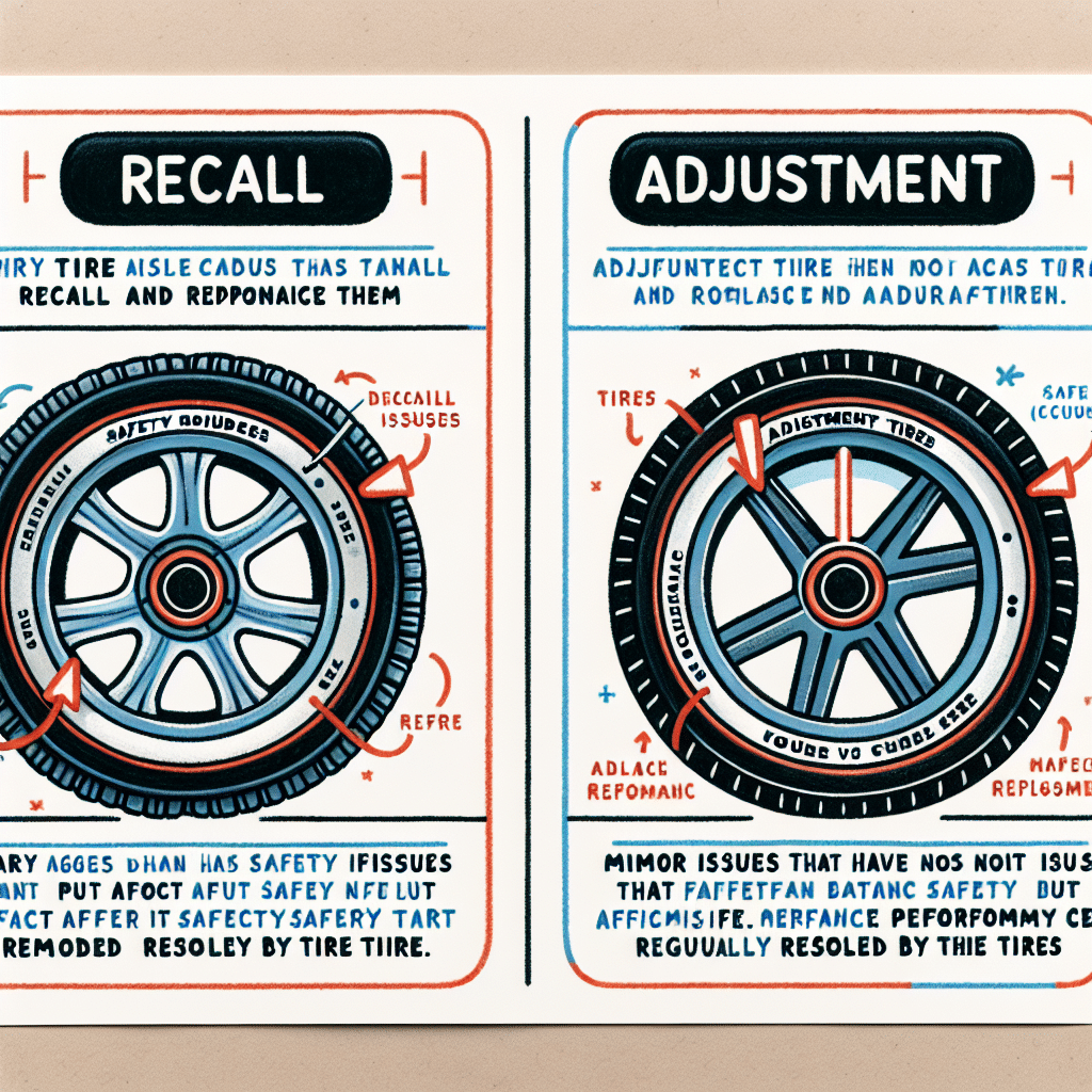 What is the difference between recall and adjustment tires