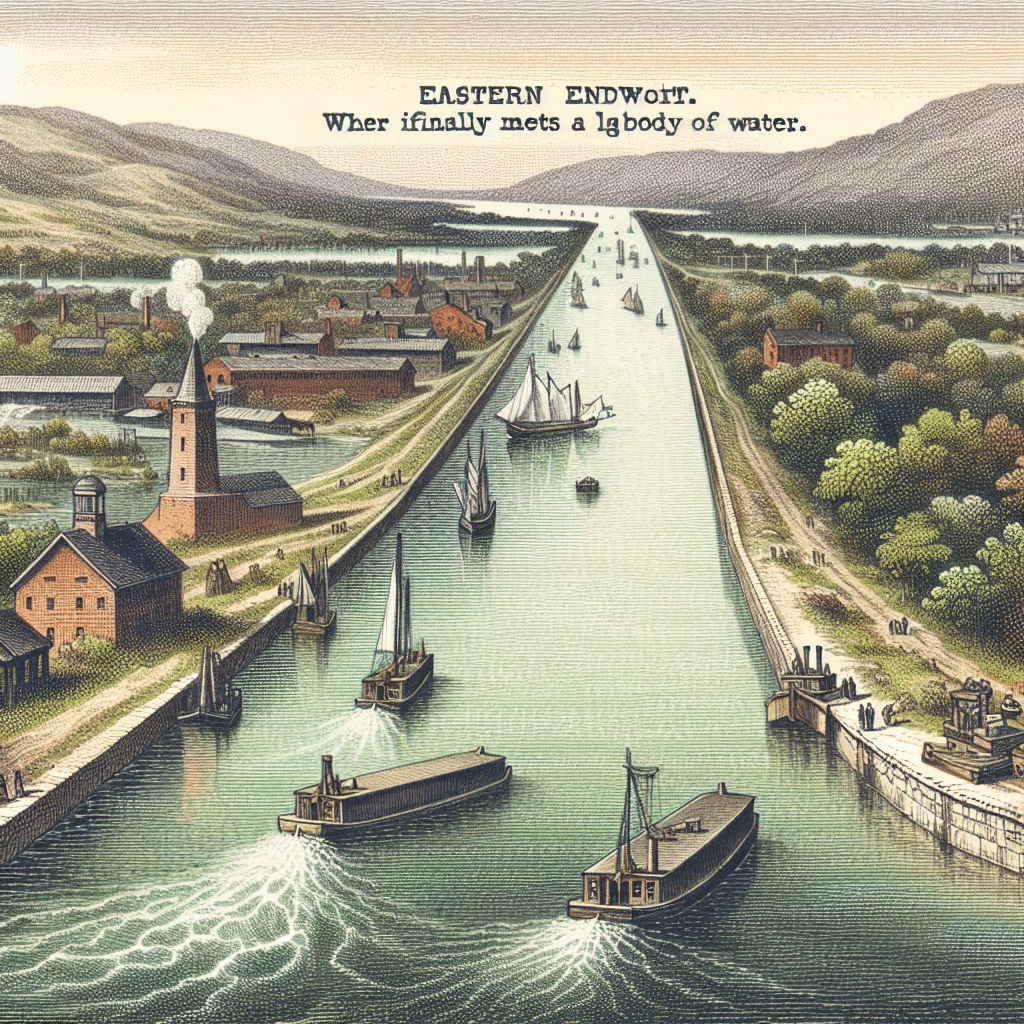 What is the eastern terminus of the erie canal