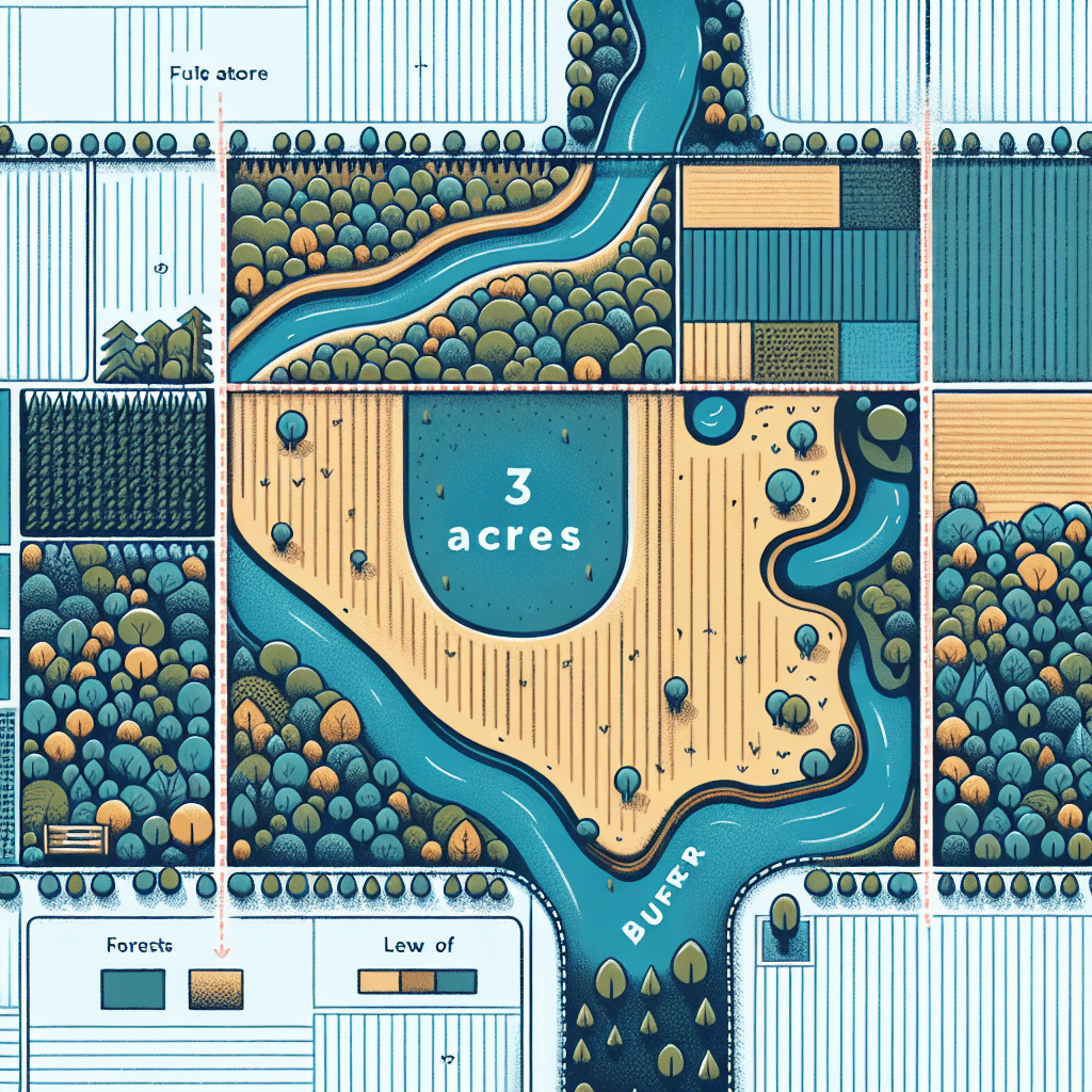 What is the expression 3 acres are buffer