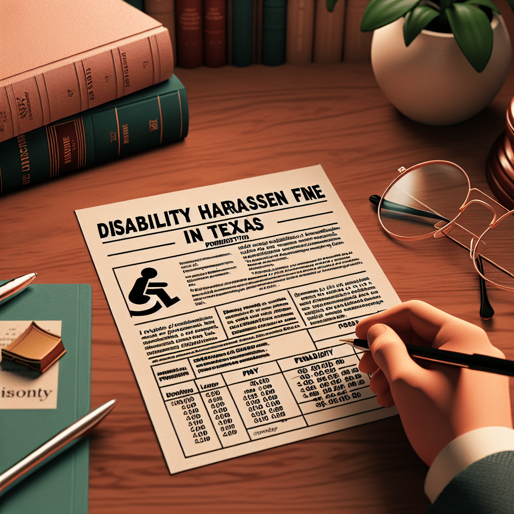 What is the fine of disability harassment in texas